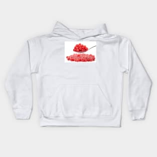 Red currant on white background Kids Hoodie